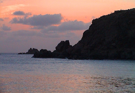 st barthelemy, sunset, les petits saints